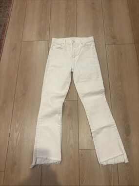 MOTHER off-white insider crop step fray